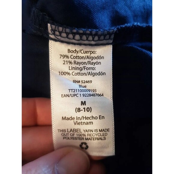 Time And Tru Dress Womens Size Medium Size 8-10 Blue Belt Cove Boho Bohemian - Picture 9 of 11